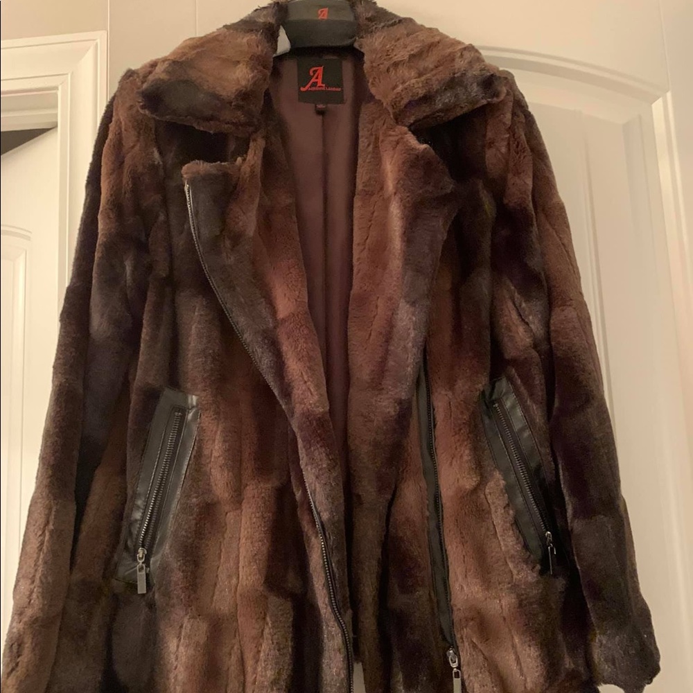 fur brown coat